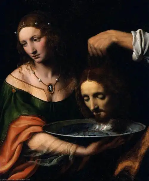 莎乐美与 头部 圣 约翰 的 浸礼者 – (bernardino luini)
