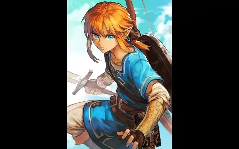 塞尔达传说旷野之息林克绘画过程