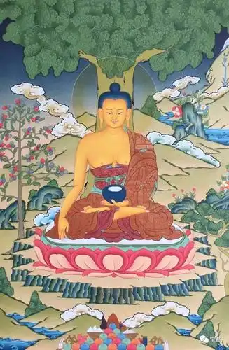 《释迦牟尼佛》 布本 矿物颜料 75*55cm 2012