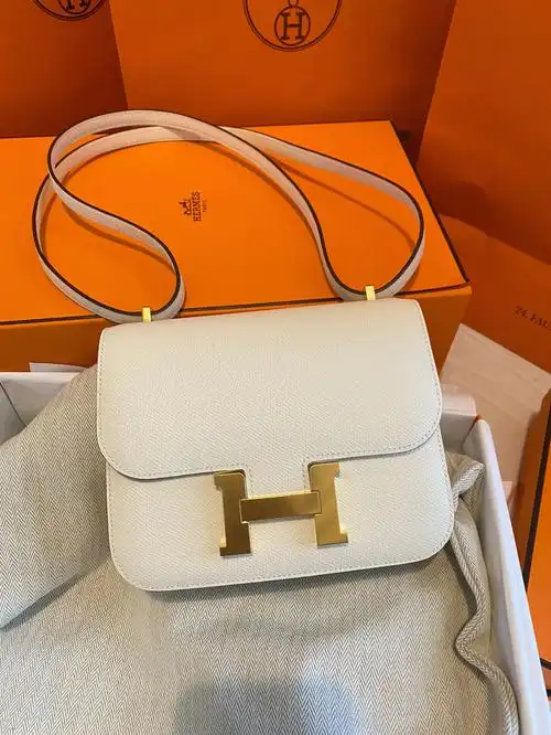 爱马仕hermesconstance康康19nata奶油白