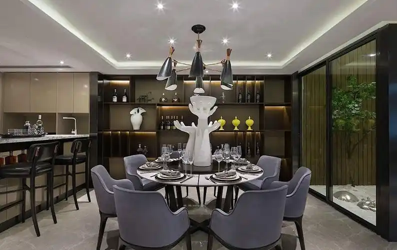 复式/跃层餐厅灯饰/照明家装效果图