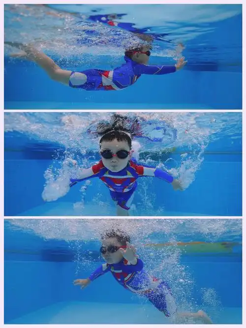第1️⃣次潜进水里,吐泡泡～爱游泳的宝宝 潜水课程