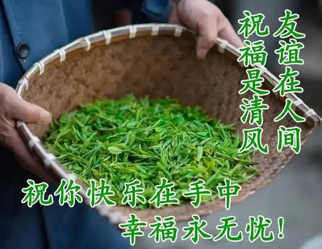 8张清新漂亮冬日风景早上好祝福图片带字温馨 聊天不用打字的祝福图片