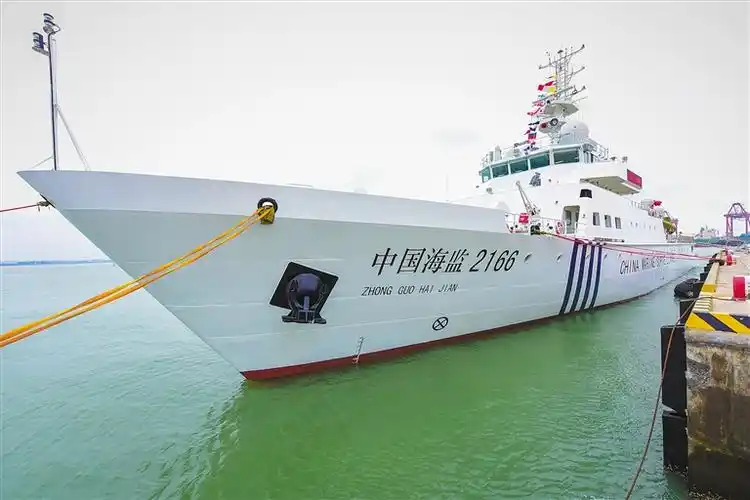 2米,设计排水量约1880吨,定员50人,最大航速20节,续航力5000海里,系我