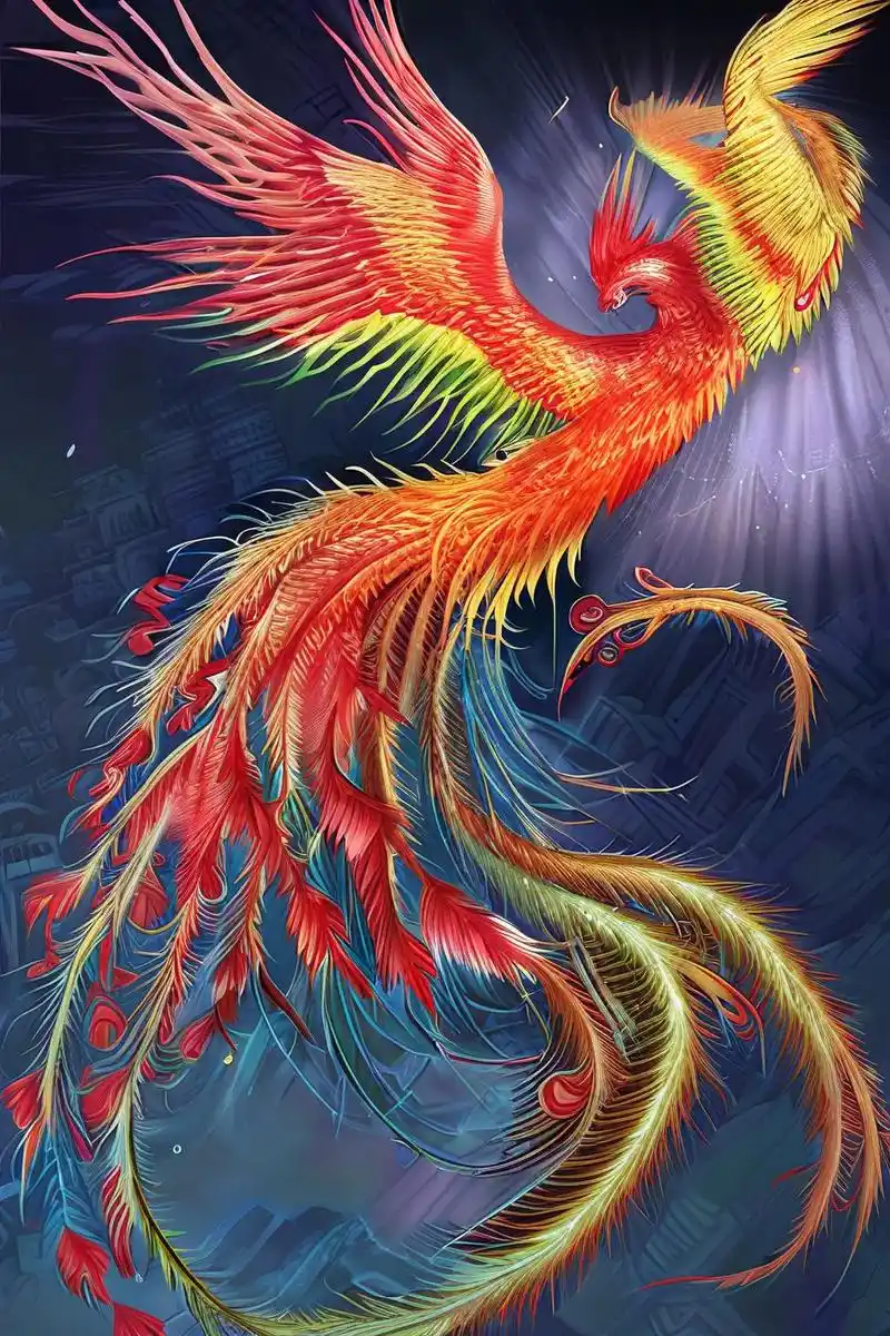 凤凰#ai绘画 #次元ai绘画  - 抖音