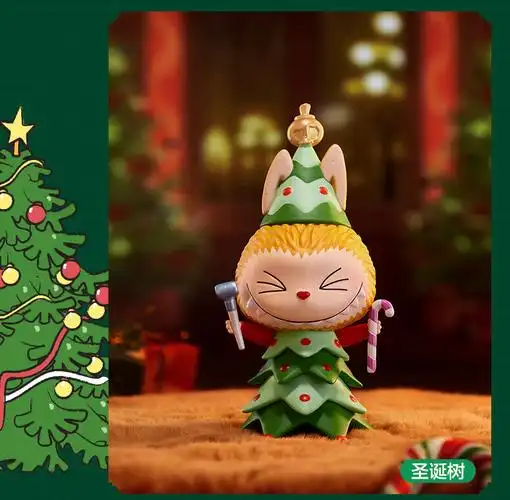 2022圣诞款拉布布labubu盲盒手办pop·mart泡泡·玛特公仔摆件潮玩具