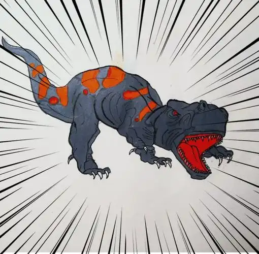 儿子画的霸王龙