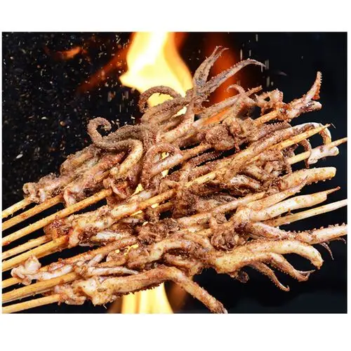 圣丰源鱿鱼须串 鱿鱼串烧烤铁板食材油炸约17串一袋冷冻鱿鱼串