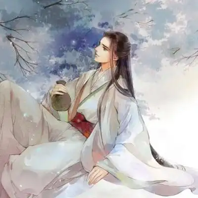 唐崎夜雨 手绘插画自截古风美男_男生头像_我要个性网