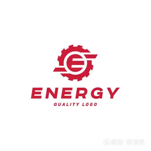 字母e 齿轮为能源公司艺术