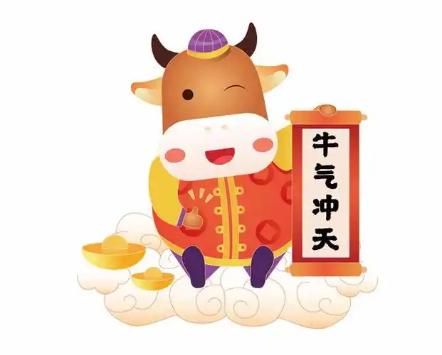 2021年牛年牛气冲天卡通老牛618697png矢量图片素材