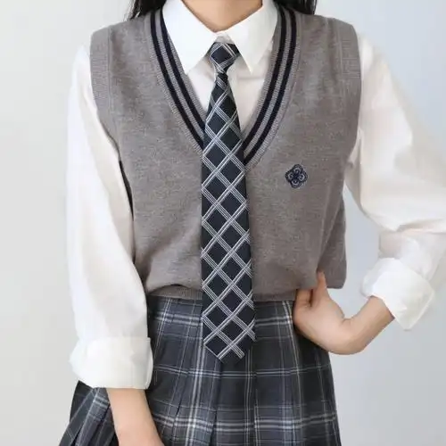 jk种草白菜复古基础供感免打小领带