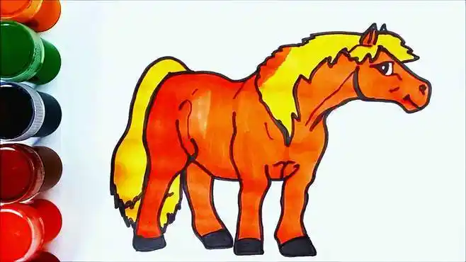 简易画教你画一匹帅气的马,一起来学画吧!-母婴亲子视频-搜狐视频
