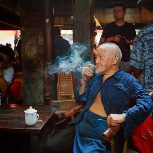 成都彭镇观音阁老茶馆