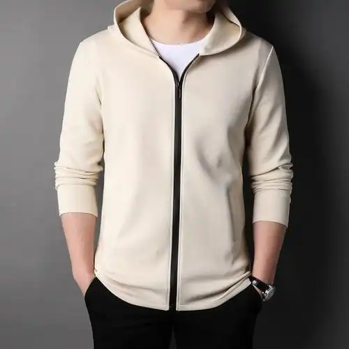 男装秋季连帽拉链外套男开衫休闲青年时尚男士外套夹克男厂家直销
