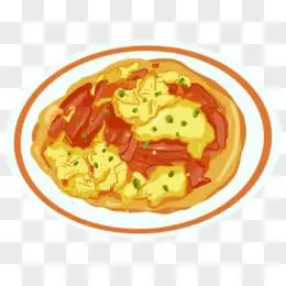 手绘西红柿炒蛋中式菜品素材pngpsd西红柿鸡蛋面png西红柿鸡蛋面png美