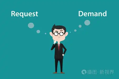 一个戴眼镜的男人图混淆关于请求或要求的区别