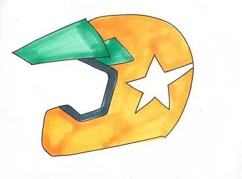 镰刀盔的简笔画