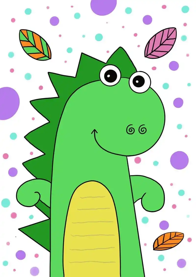 恐龙简笔画 儿童画卡通画