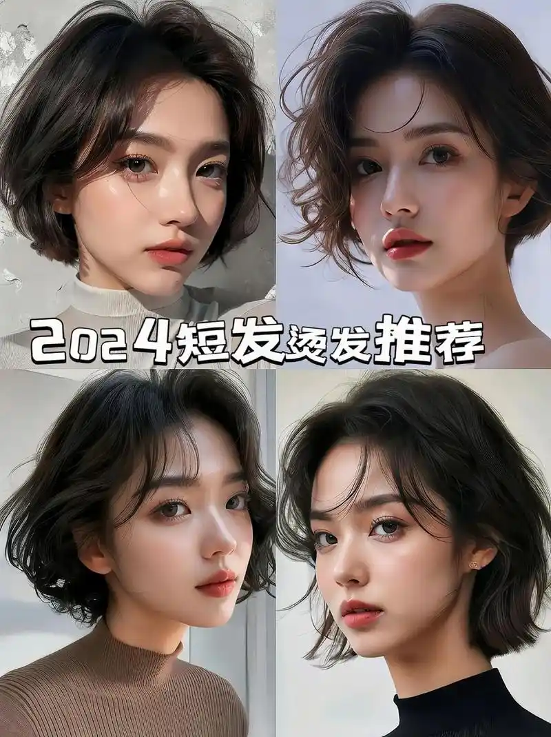 2024时尚焕新的短发烫发造型~让我们一起探索最炙手可热的发 - 抖音