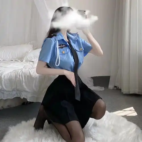 新款网红情趣内衣蓝色空姐女警制服女角色扮演学生百褶裙套装批发