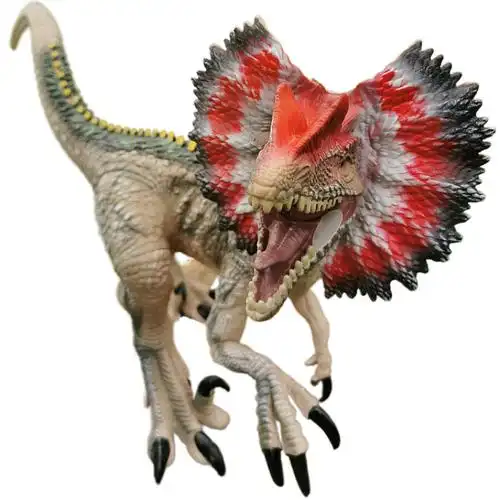 发声特大号软胶仿真恐龙模型双冠龙双脊龙玩具环保无味70cm男孩