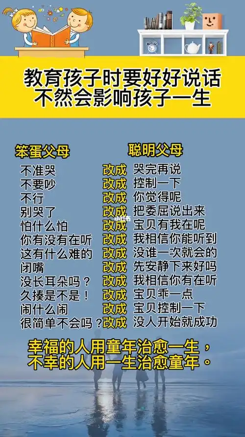 教育孩子时要好好说话不然会影响孩子一生
