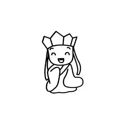 简笔画西游记人物-儿童简笔画西游记简笔画唐僧的画法画西游记人物