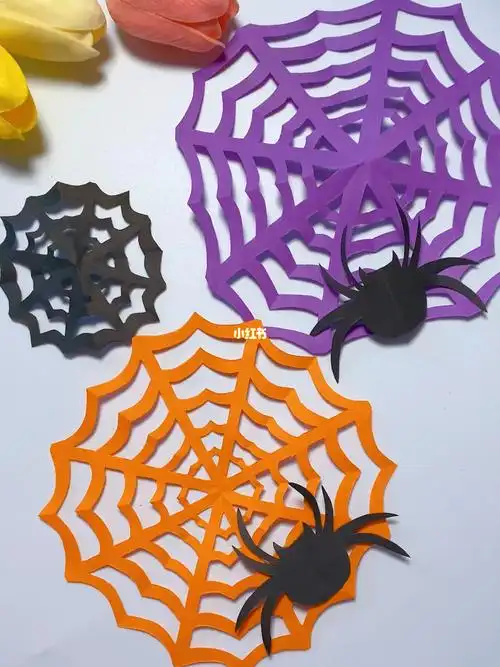 万圣节蜘蛛网剪纸教程