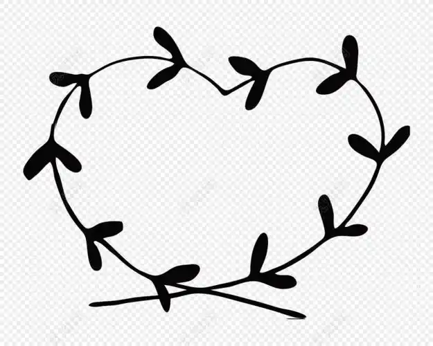 幼儿简笔画树心形