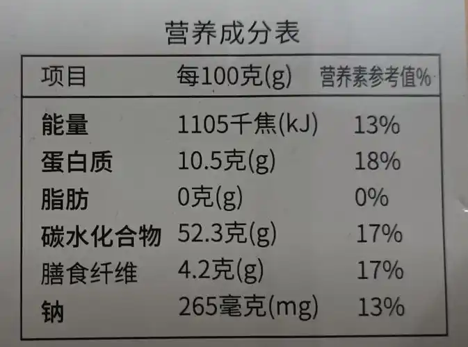 公式计算结果,并按修约间隔取整数饼干的营养成分表表示为营养成分表