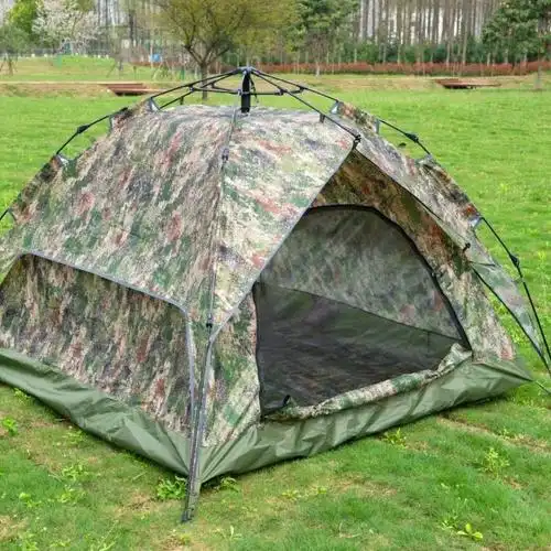 双人帐篷自动速开21单兵帐篷通风双层防爆雨帐篷户外训练野营帐篷