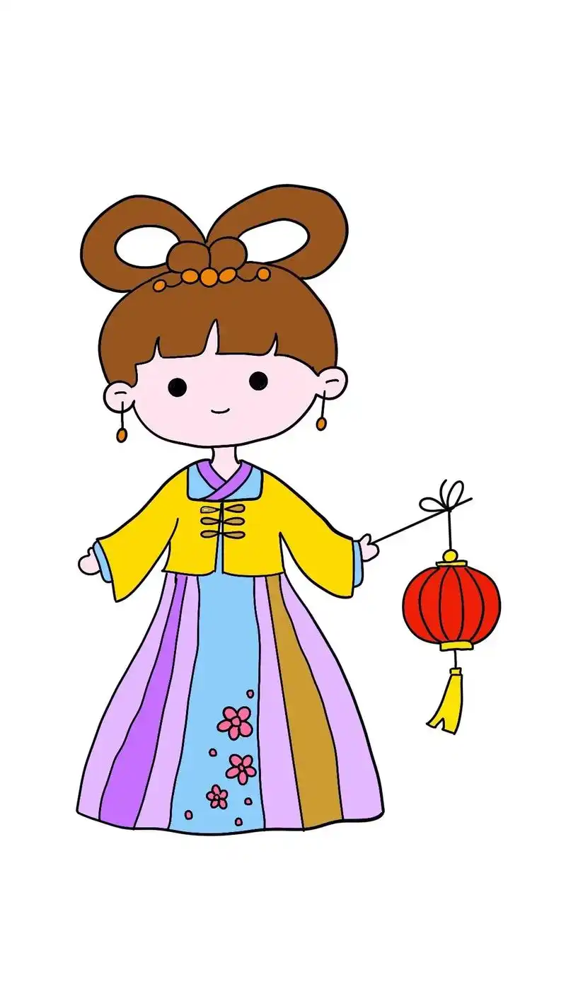 中秋节简笔画#简笔画 #一起学画画 #卡通人物简笔画 #古代 - 抖音