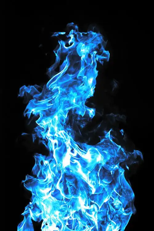 蓝色唯美火焰火焰蓝火红火效果素材火创意烈焰烈火抽象创意背景蓝色