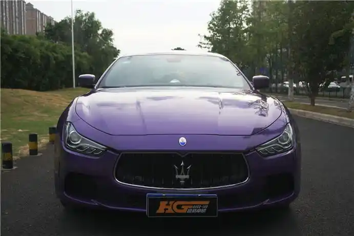 玛莎拉蒂改色七彩镭射紫 七色渐变彩虹改色膜_手机搜狐网