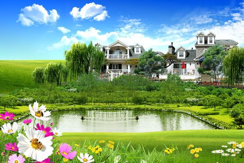 629海报印制海报展板素材835蓝天白云自然风景图