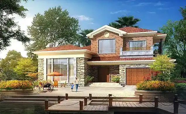 农村二层带院自建别墅,精美