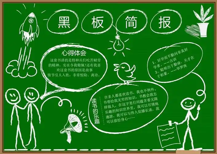 快乐阅读-读书吧墙报读书小报电子小报ppt通用模板