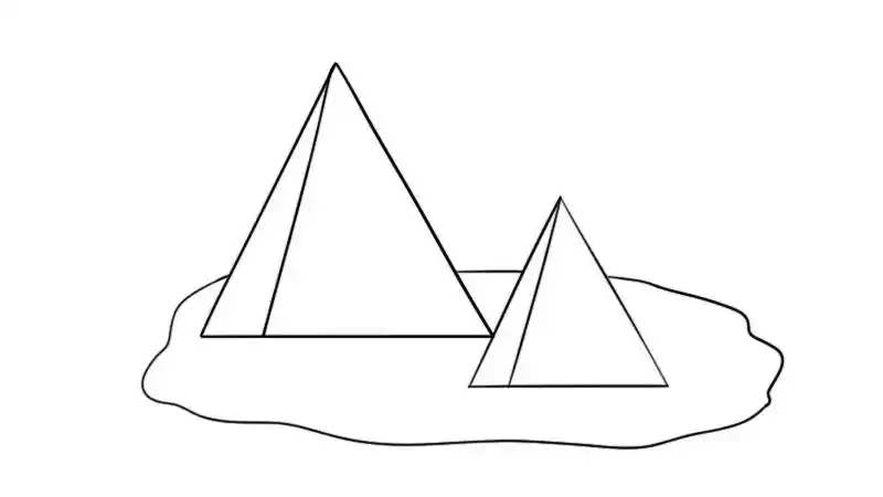 金字塔简笔画教程