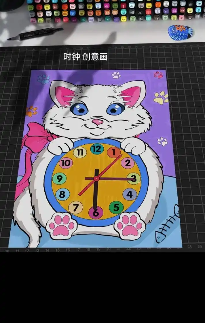 一起画时钟吧,创意小闹钟,时钟造型设计手绘画钟表主题画创意,小朋友
