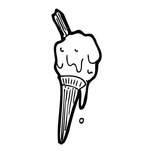 融化冰淇淋卡通,矢量,融化在白色背景上的冰激淋卡通