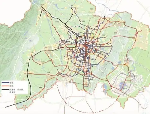 成都市轨道交通网络规划  2  可达性和穿越性