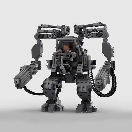moc机甲套装兼容乐高137552黑客帝国矩阵apu机甲哨兵拼装积木玩具