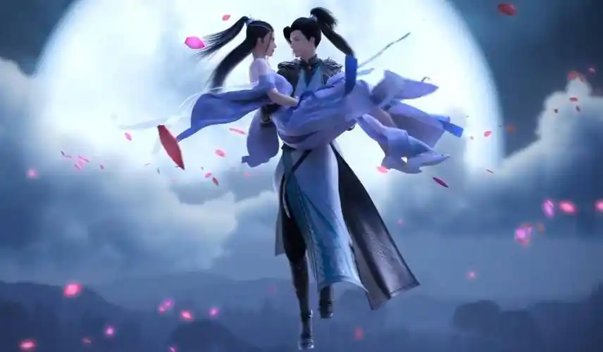 打破"国漫不能多女主"谣言,楚月婵和云澈双修,酥肩玉足太性感_动画