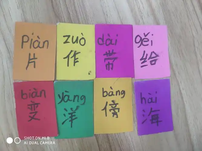 我们自己做的生字卡片