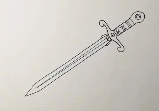 jian简笔画 简笔画图片大全剑怎么画又简单又酷 - 我要资源网古代兵器