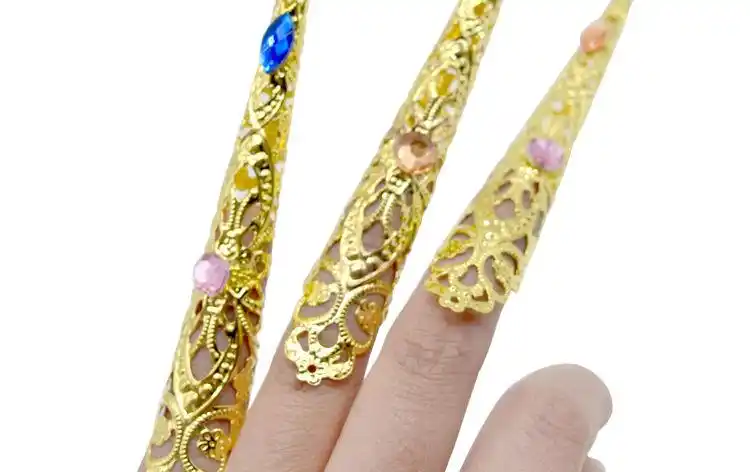 指甲套甄嬛娘娘同款配饰护甲假长指甲套清朝宫廷千手观音舞蹈古装颜色