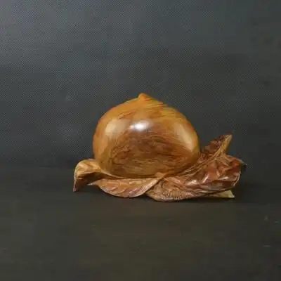 老料越南黄花梨寿桃红木手工雕刻子文手把件小摆件工艺品木雕