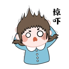 人物惊吓害怕慌张卡通表情包动图gif