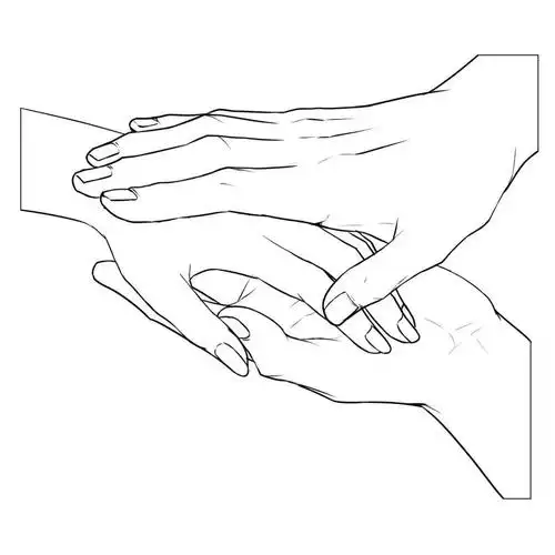 板绘|人物cp手部互动动作参考,情侣手部素材干货!